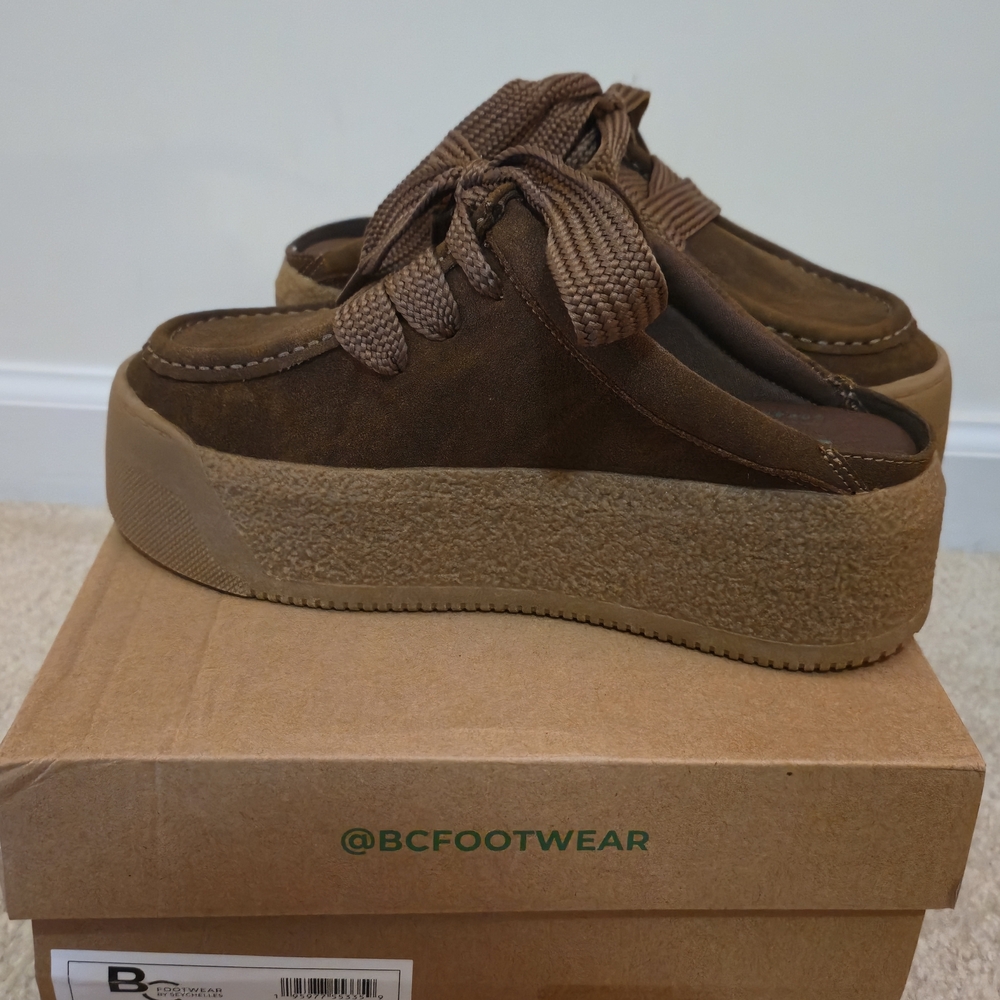 Seychelles Brown Platform Slip-On Shoes - Picture 3 of 3